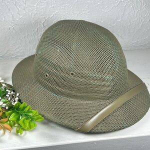 Olive Green Safari Hard Mesh Hat Adjustable Band safari Breathable Vented